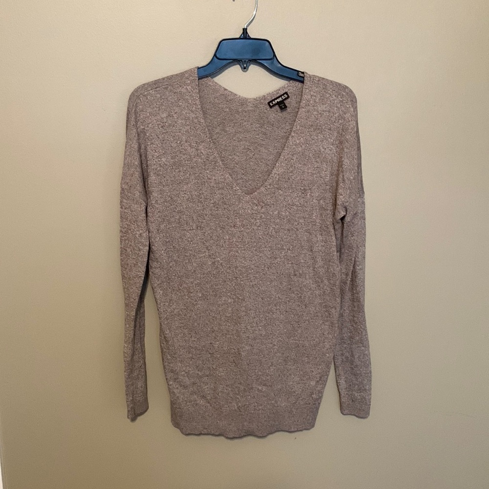 Express brown v-neck sweater